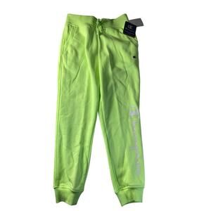 Girl's Youth Champion Jogger Sweats Sweatpants Size Medium Bright Green NWT